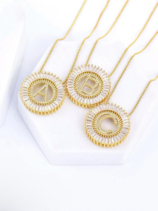 Large Circle Necklace - Gold