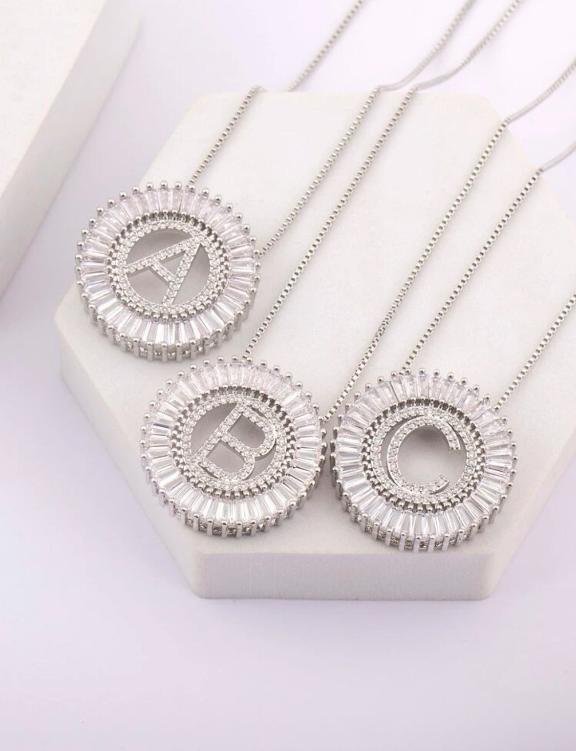 Large Circle Necklace - Silver